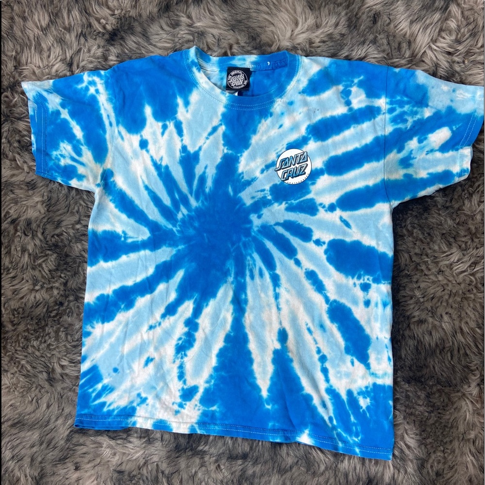 santa cruz tie dye shirt, in youth large